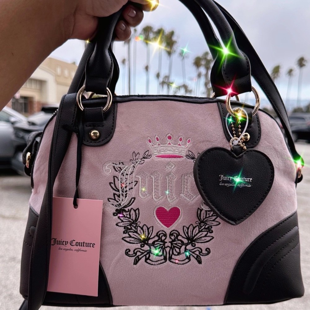 New Juicy couture bag dusty blush/ chocolate heritage DOME SATCHEL